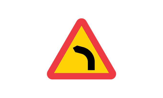 road signs | warning signs | a1 | warning for a dangerous curve | practice driving licence theory online | körteori