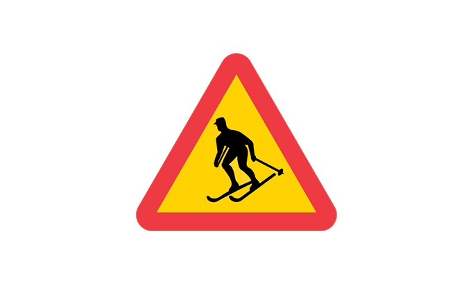 road signs | warning signs | a17 | warning for skiers | practice driving licence theory online | körteori