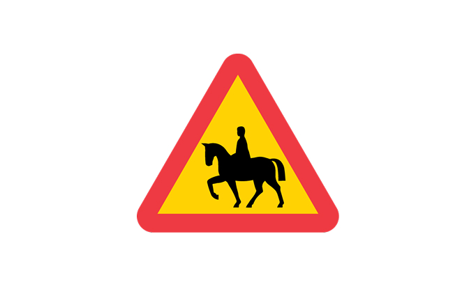 road signs | warning signs | a18 | warning for horse riders | practice driving licence theory online | körteori