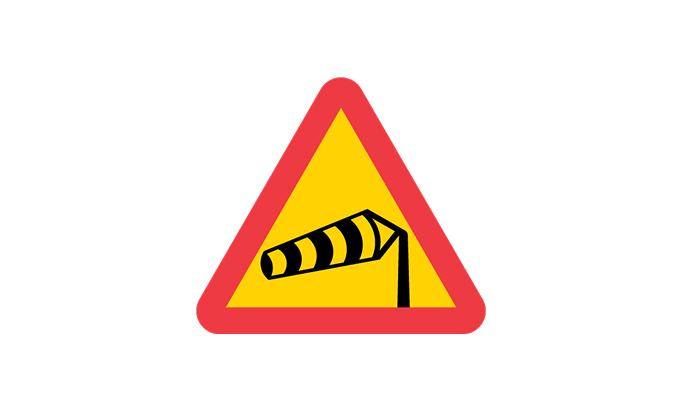 road signs | warning signs | a24 | warning for strong side winds | practice driving licence theory online | körteori