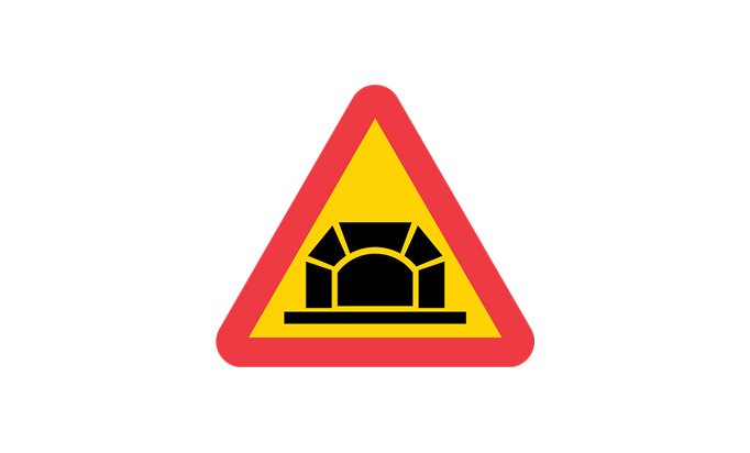 road signs | warning signs | a26 | warning for a tunnel | practice driving licence theory online | körteori