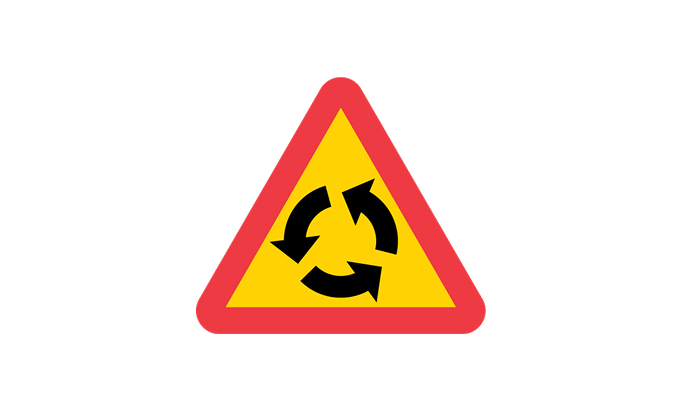 road signs | warning signs | a30 | warning for a roundabout | practice driving licence theory online | körteori