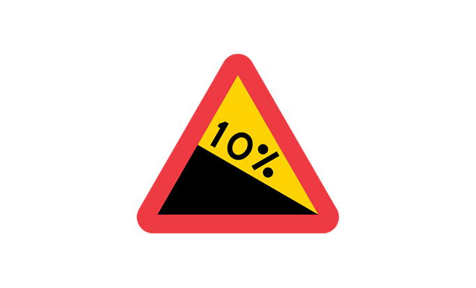 road signs | warning signs | a3 | warning for a steep hill downwards | practice driving licence theory online | körteori