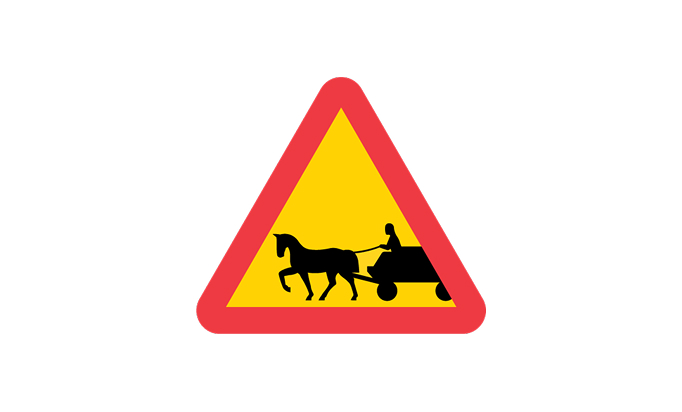 road signs | warning signs | a32 | warning for horse-drawn vehicles | practice driving licence theory online | körteori