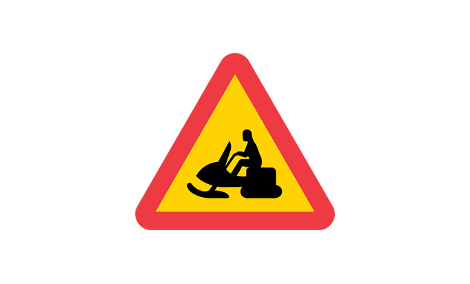 road signs | warning signs | a33 | warning for snowmobiles traffic | practice driving licence theory online | körteori