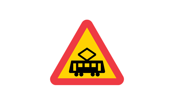 road signs | warning signs | a37 | warning for a tramway crossing | practice driving licence theory online | körteori