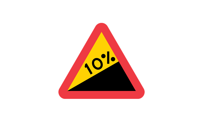 road signs | warning signs | a4 | warning for a steep hill upwards | practice driving licence theory online | körteori