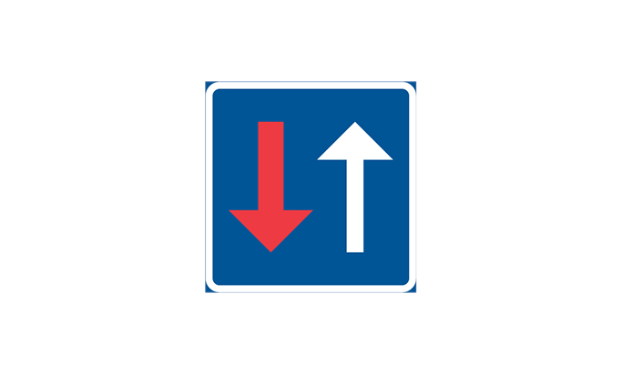 road signs | priority signs | b7 | oncoming vehicles must give way | practice driving licence theory online | körteori