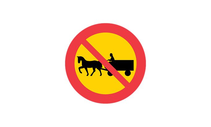 road signs | prohibitory signs | c12 | no horse-drawn vehicles | practice driving licence theory online | körteori