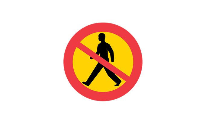 road signs | prohibitory signs | c15 | pedestrians not allowed | practice driving licence theory online | körteori