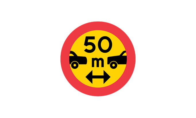 road signs | prohibitory signs | c19 | minimum distance | practice driving licence theory online | körteori