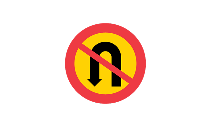 road signs | prohibitory signs | c26 | no u-turns | practice driving licence theory online | körteori