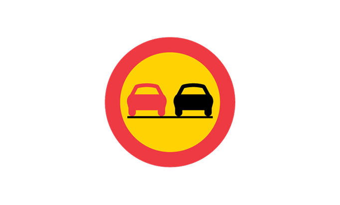 road signs | prohibitory signs | c27 | no overtaking | practice driving licence theory online | körteori