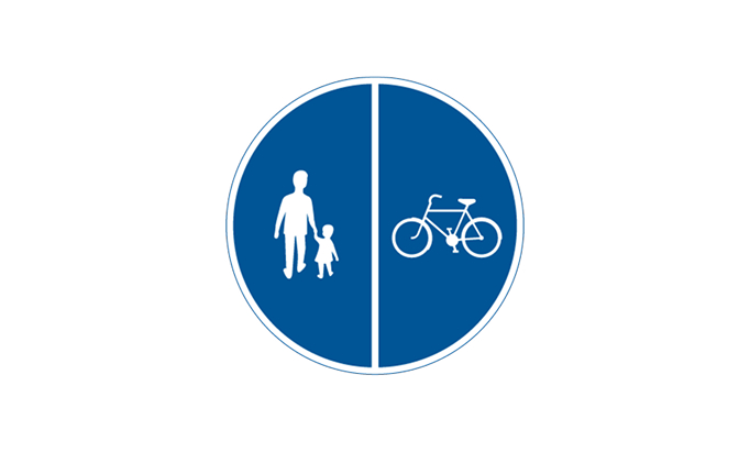 road signs | mandatory signs | d7 | paths for pedestrians and cyclists | practice driving licence theory online | körteori