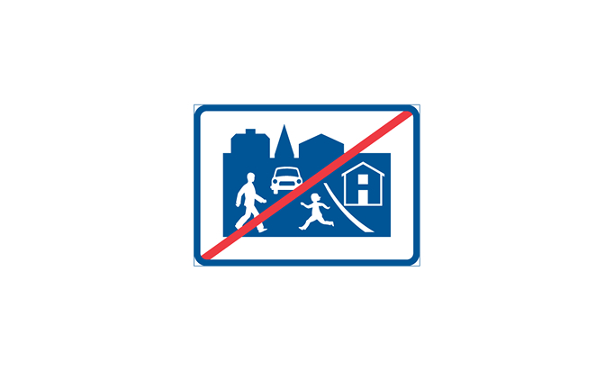 road signs | instruction signs | e10 | end of home zone | practice driving licence theory online | körteori