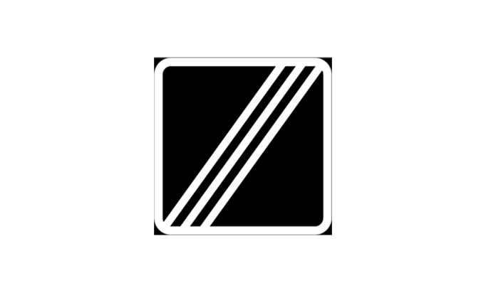 road signs | instruction signs | e14 | end of recommended maximum speed | practice driving licence theory online | körteori