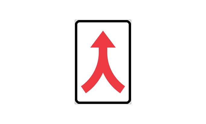 road signs | instruction signs | e15 | merging lanes ahead | practice driving licence theory online | körteori