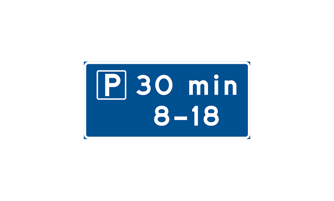 vägmärken | anvisningsmärken | e30 | särskilda bestämmelser för parkering | öva körkortsteori online | körteori