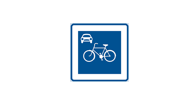 vägmärken | anvisningsmärken | e33 | cykelgata | öva körkortsteori online | körteori