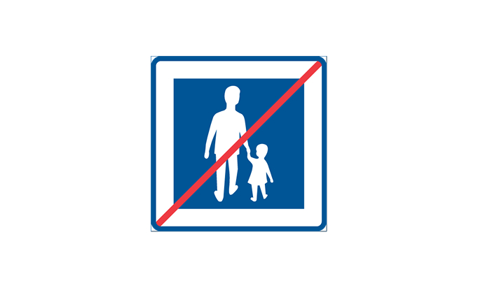 road signs | instruction signs | e8 | end of pedestrian street | practice driving licence theory online | körteori