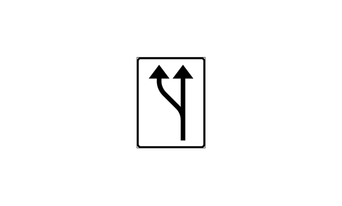 road signs | direction signs | f16 | increase in number of lanes | practice driving licence theory online | körteori