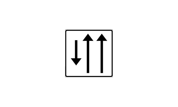 road signs | direction signs | f18 | lane arrangement on current road section | practice driving licence theory online | körteori
