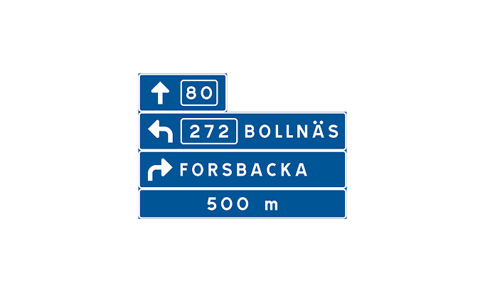 road signs | direction signs | f3 | tabular direction sign | practice driving licence theory online | körteori