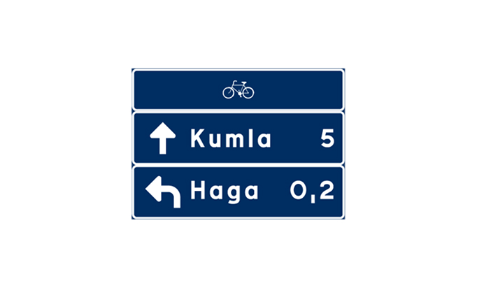 vägmärken | lokaliseringsmärken | f35 | tabellvägvisare | öva körkortsteori online | körteori