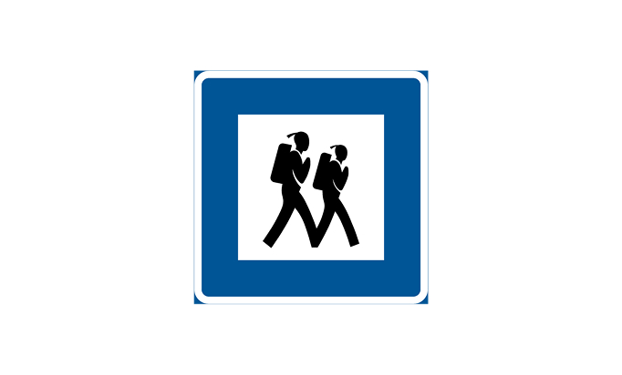 road signs | direction signs | h17 | hiking trail | practice driving licence theory online | körteori