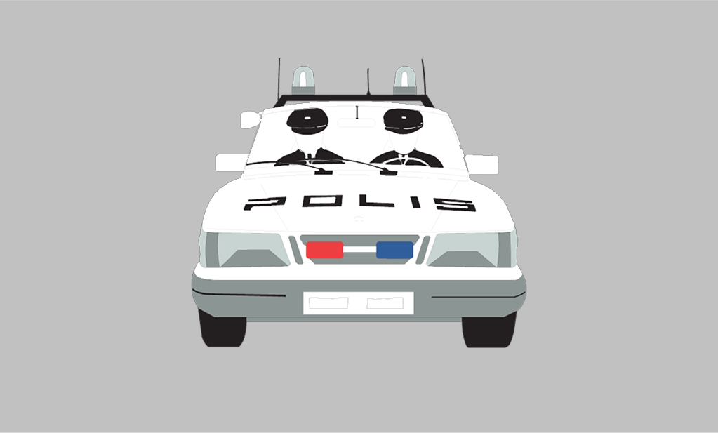 road signs | police signals | p11 | pull over to the side and stop in front of the police vehicle | practice driving licence theory online | körteori