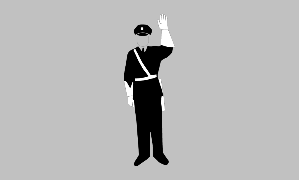 vägmärken | polis tecken | p2 | stopp | öva körkortsteori online | körteori