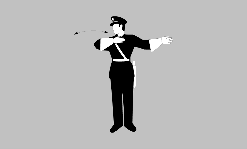 road signs | police signals | p4 | proceed driving forward | practice driving licence theory online | körteori