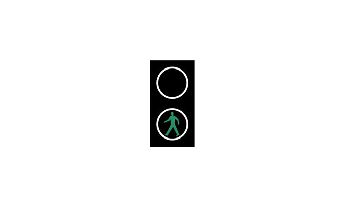 road signs | traffic signals | sig7 | green acoustic signal pulsating with fast frequency | practice driving licence theory online | körteori